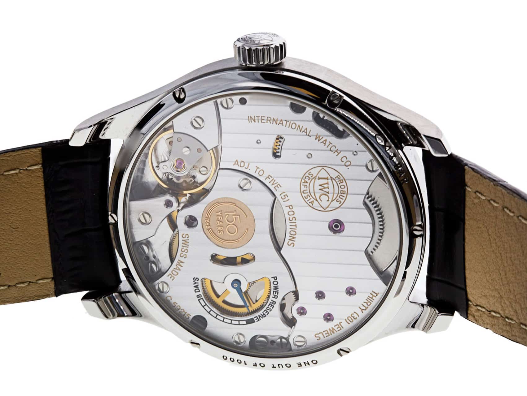 IWC Portugieser Hand Wound White Arabic Dial